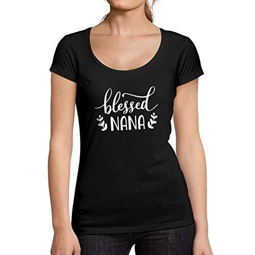 Ultrabasic - Femme Graphique Blessed Nana T-Shirt Cadeau Idées Tee Noir Profond
