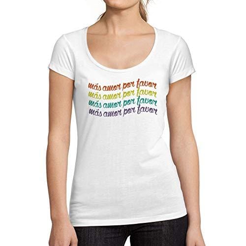 Ultrabasic - Casual Women T-Shirt Más Amor por Favor Print Blouse Shirt