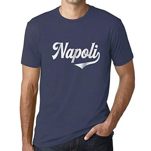 Ultrabasic - Herren T-Shirt Graphique Napoli Denim