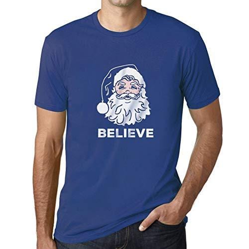 Ultrabasic - Herren-T-Shirt mit grafischem Motiv „Believe in Santa Claus“, bedruckt mit den Buchstaben „Noël Cadeau Royal“.