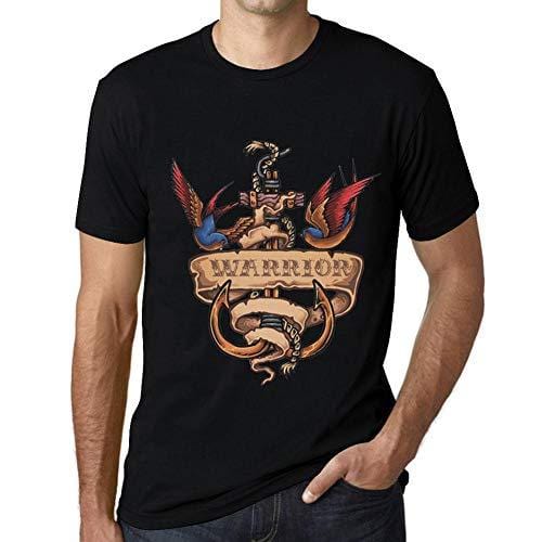 Ultrabasic - Homme T-Shirt Graphique Anchor Tattoo Warrior Noir Profond