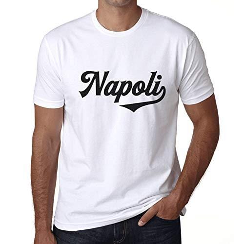Ultrabasic - Herren T-Shirt Graphique Napoli Blanc