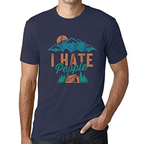 Ultrabasic - Graphique Hommes I Hate People Imprimé Tee T-Shirt French Marine