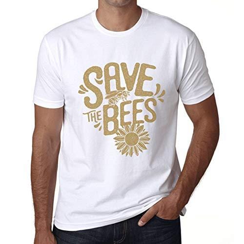 Ultrabasic - Homme T-Shirt Graphicique Save The Bees Blanc