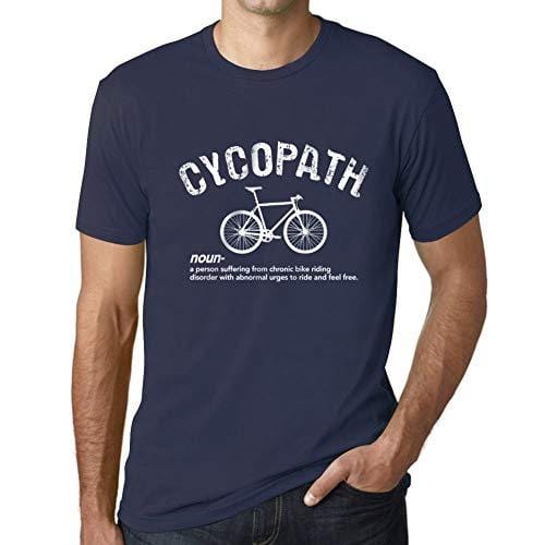 Ultrabasic - Herren-T-Shirt mit grafischem Cycopath-Aufdruck, Buchstaben Noël Cadeau French Marine
