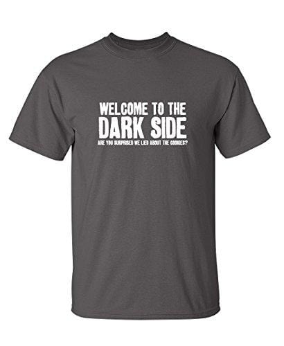 Men's T-shirt Welcome to The Dark Side Sarcastic Funny Tshirt Mouse Gray