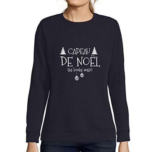 Ultrabasic - Femme Imprimé Graphique Sweat-Shirt Cadeau De Noël Idées Cadeaux French Marine