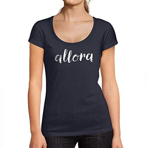 Ultrabasic - T-Shirt für Damen mit rundem Dekolleté Allora French Marine