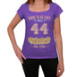 44 Born To Be Free Since 44 Womens T Shirt Purple Birthday Gift 00534 - Purple / Xs - Casual