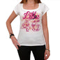 46 Lille City With Number Womens Short Sleeve Round White T-Shirt 00008 - White / Xs - Casual
