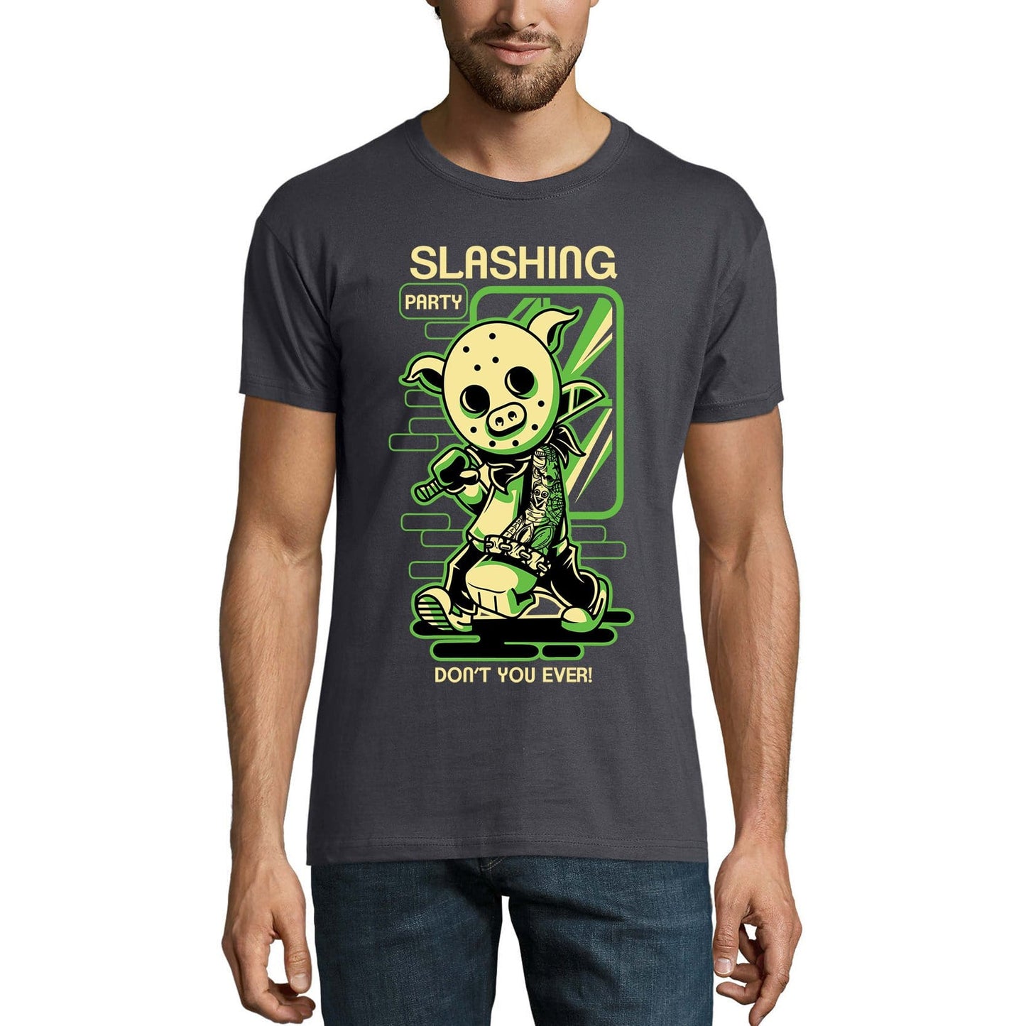 ULTRABASIC Neuheits-T-Shirt für Herren Slashing Party Don't You Ever – Gruseliges Kurzarm-T-Shirt