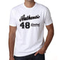 48 Authentic White Mens Short Sleeve Round Neck T-Shirt 00123 - White / L - Casual