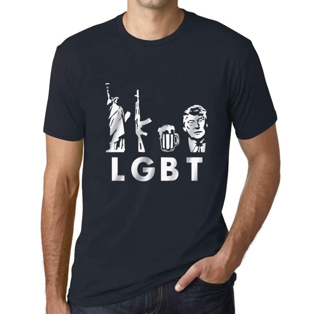 Ultrabasic Homme T-Shirt Graphique LGBT Liberty Guns Beer Marine