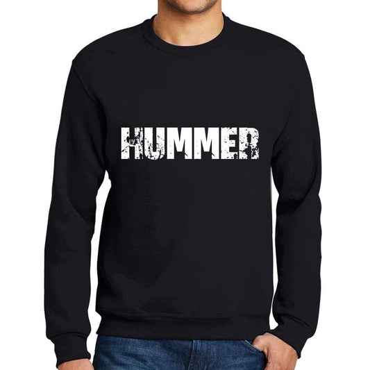 Ultrabasic Homme Imprimé Graphique Sweat-Shirt Popular Words Hummer Noir Profond