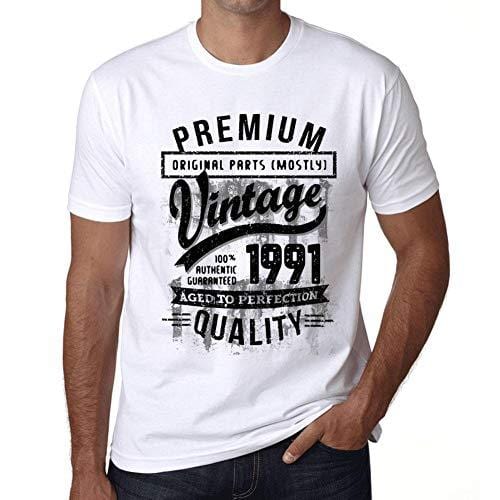 Ultrabasic - Homme T-Shirt Graphique 1991 Aged to Perfection Tee Shirt Cadeau d'anniversaire