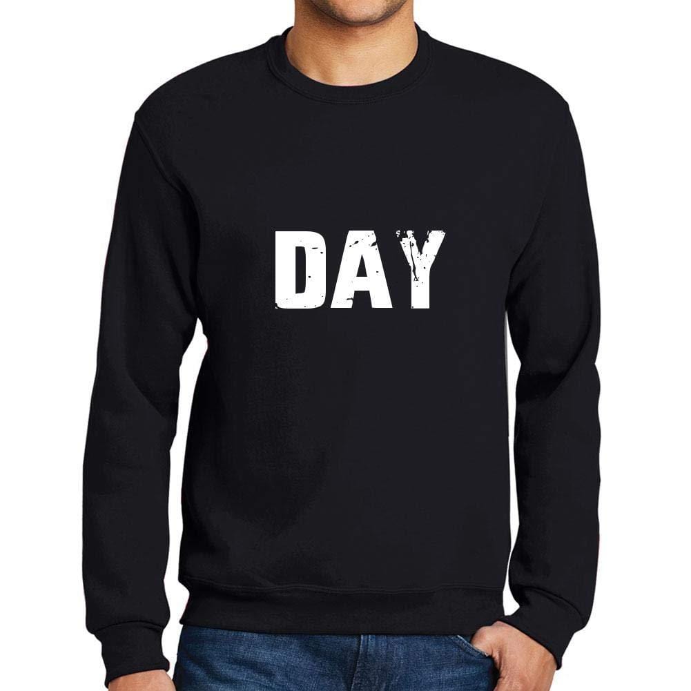 Ultrabasic Homme Imprimé Graphique Sweat-Shirt Popular Words Day Noir Profond