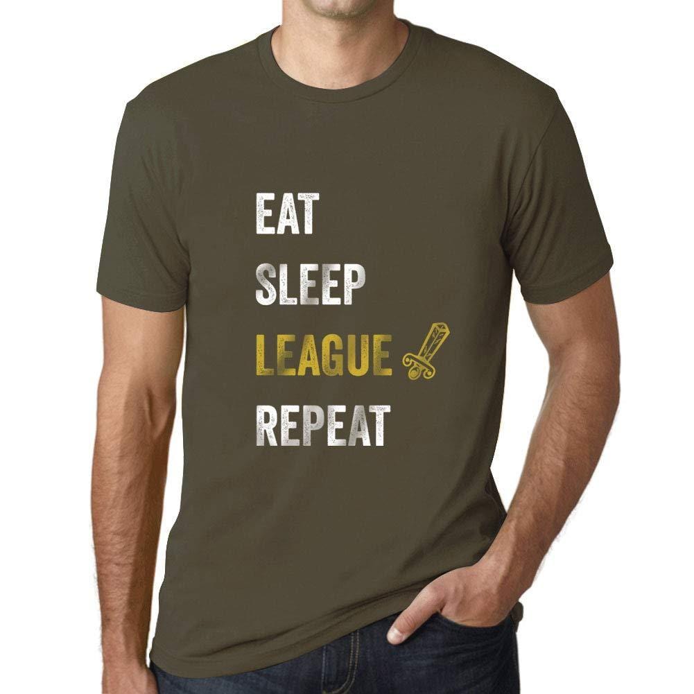 Ultrabasic® Homme T-Shirt Graphique Eat Sleep League Joueur Gaming Tee Marrant Esports Cadeau Idée