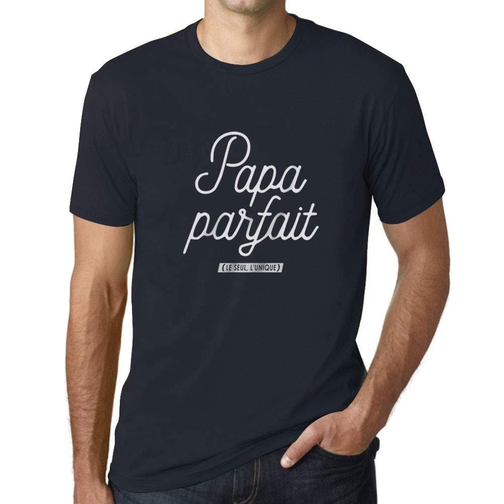 Ultrabasic - Homme Graphique Papa Parfait T-Shirt Marine Letter Marine
