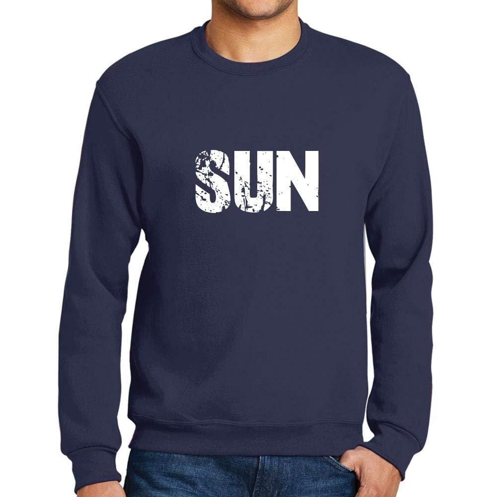 Ultrabasic Homme Imprimé Graphique Sweat-Shirt Popular Words Sun French Marine