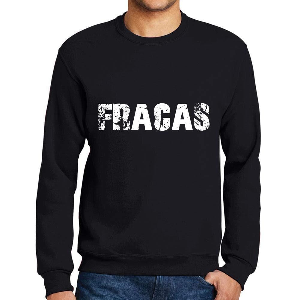 Ultrabasic Homme Imprimé Graphique Sweat-Shirt Popular Words FRACAS Noir Profond