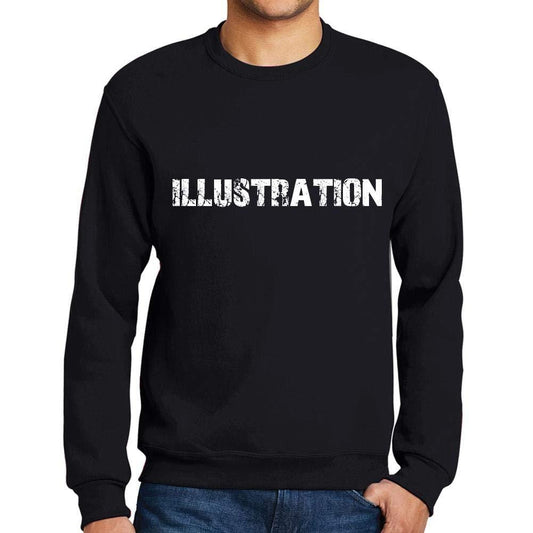 Ultrabasic Homme Imprimé Graphique Sweat-Shirt Popular Words Illustration Noir Profond
