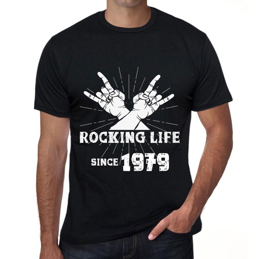 Homme Tee Vintage T-Shirt Rocking Life Since 1979