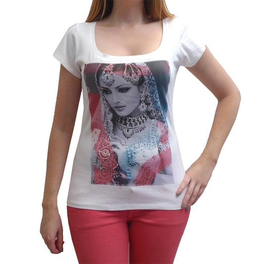 Indian Girl, T-Shirt für Damen, berühmter Aufdruck, weiß, T-Shirt für Damen, Geschenk