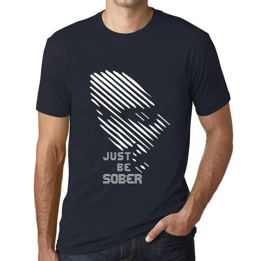 Ultrabasic - Herren T-Shirt Graphique Just be Sober Marine