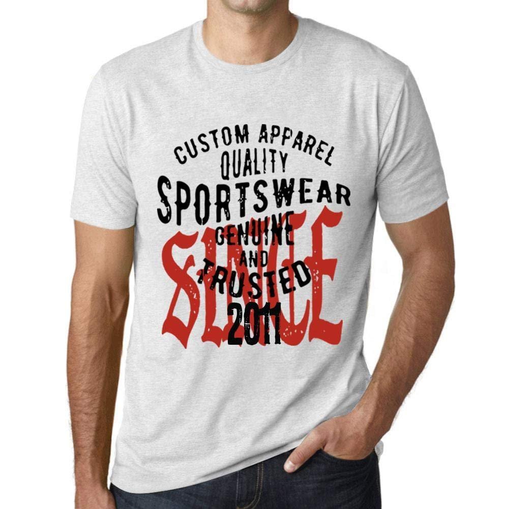 Ultrabasic - Homme T-Shirt Graphique Sportswear Depuis 2011 Blanc Chiné