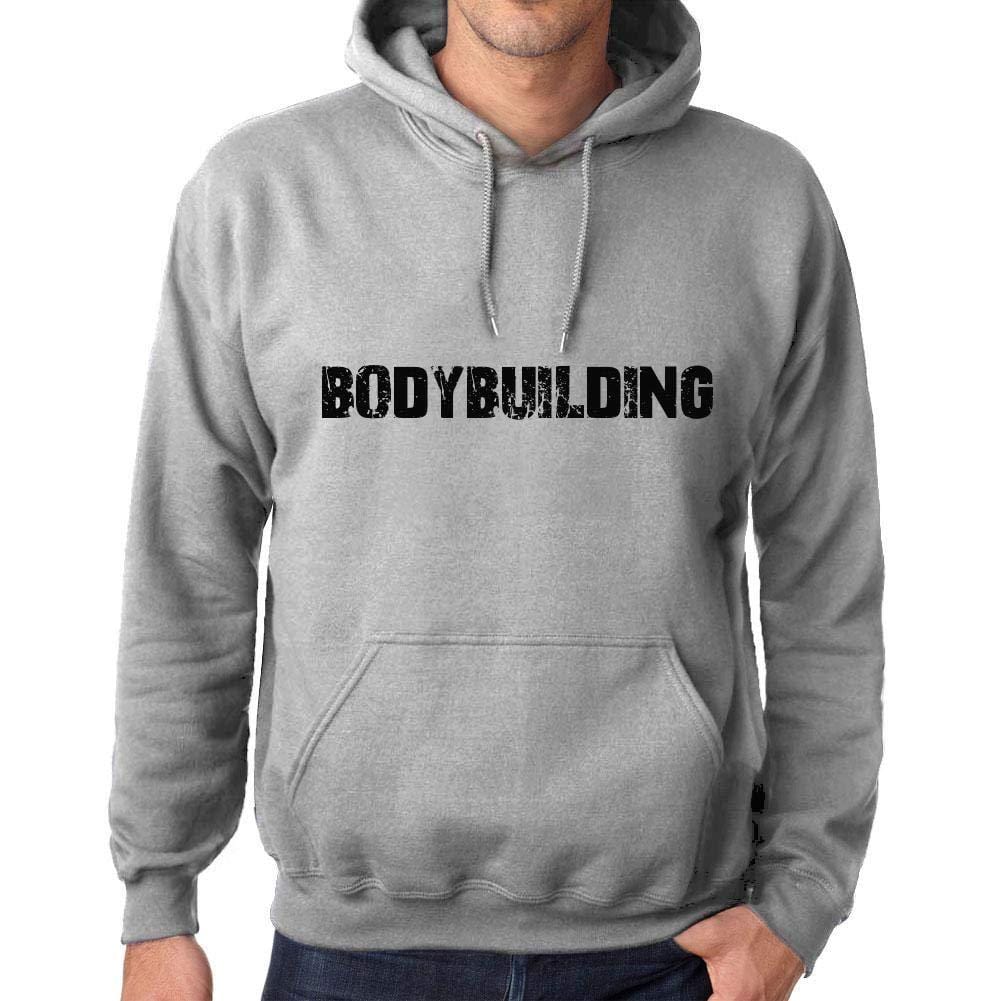 Ultrabasic Homme Femme Unisex Sweat à Capuche Hoodie Popular Words Bodybuilding Gris Chiné