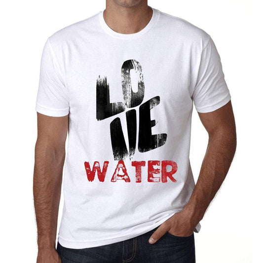 Ultrabasic - Homme T-Shirt Graphique Love Water Blanc