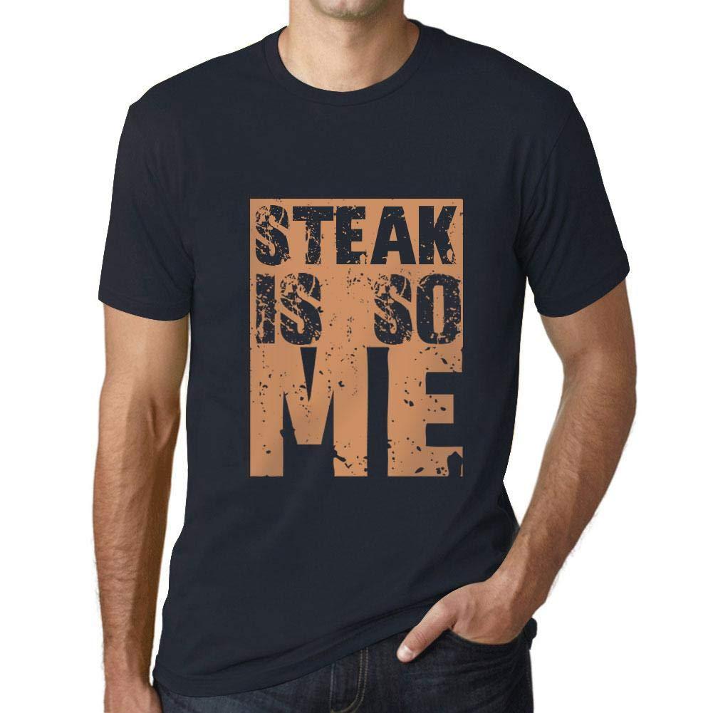 Herren T-Shirt Graphique Steak is So Me Marine