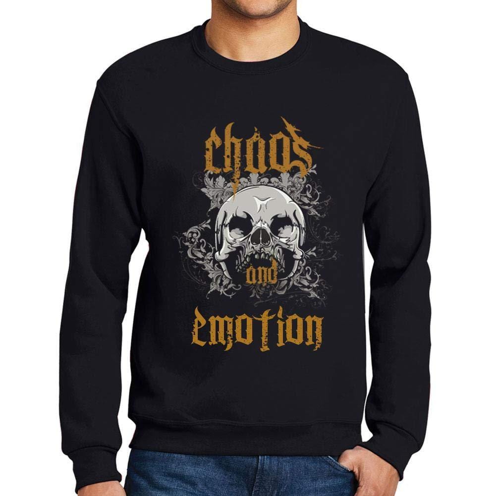 Ultrabasic - Homme Imprimé Graphique Sweat-Shirt Chaos and Emotion Noir Profond