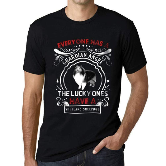 Homme T-Shirt Graphique Imprimé Vintage Tee Shetland Sheepdog Dog Noir Profond