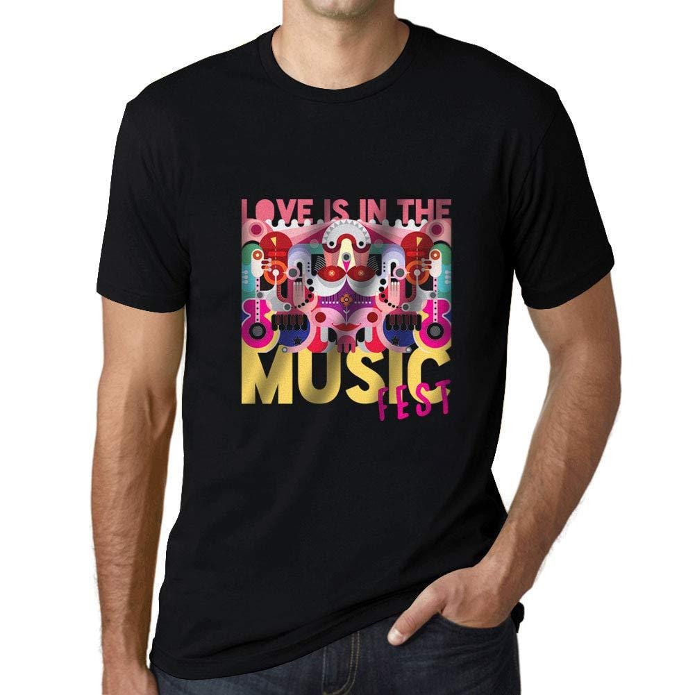 Ultrabasic Homme T-Shirt Graphique Love is in The Music Noir Profond