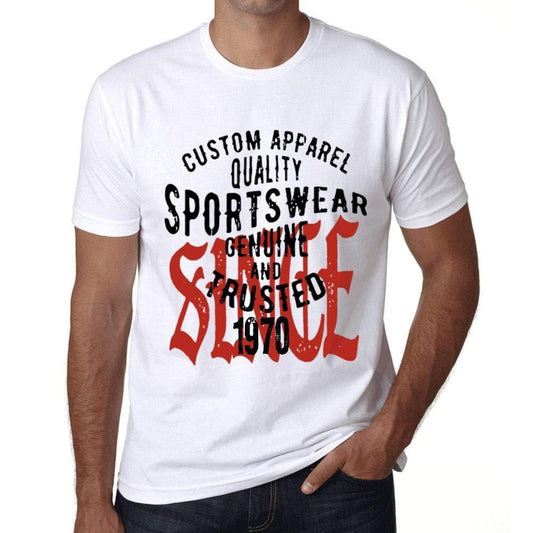Ultrabasic - Homme T-Shirt Graphique Sportswear Depuis 1970 Blanc