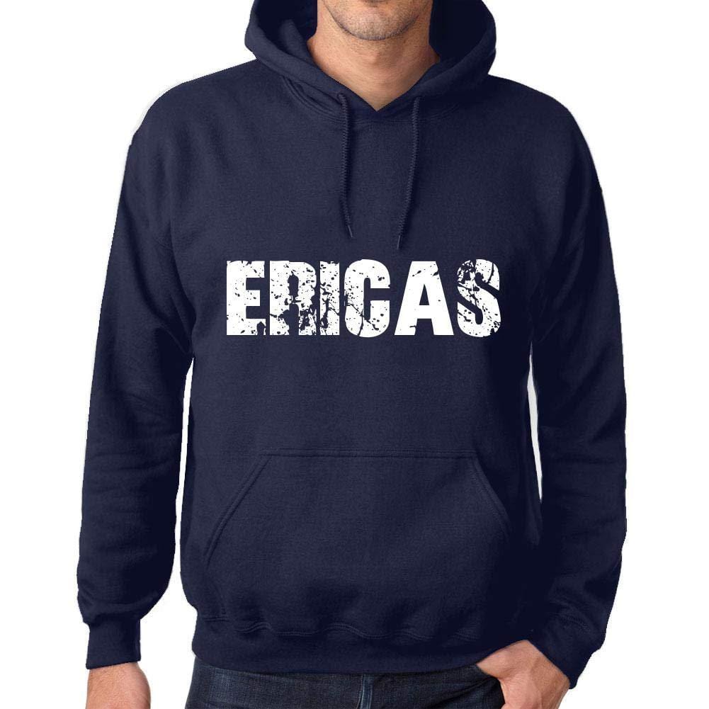 Ultrabasic Homme Femme Unisex Sweat à Capuche Hoodie Popular Words ERICAS French Marine