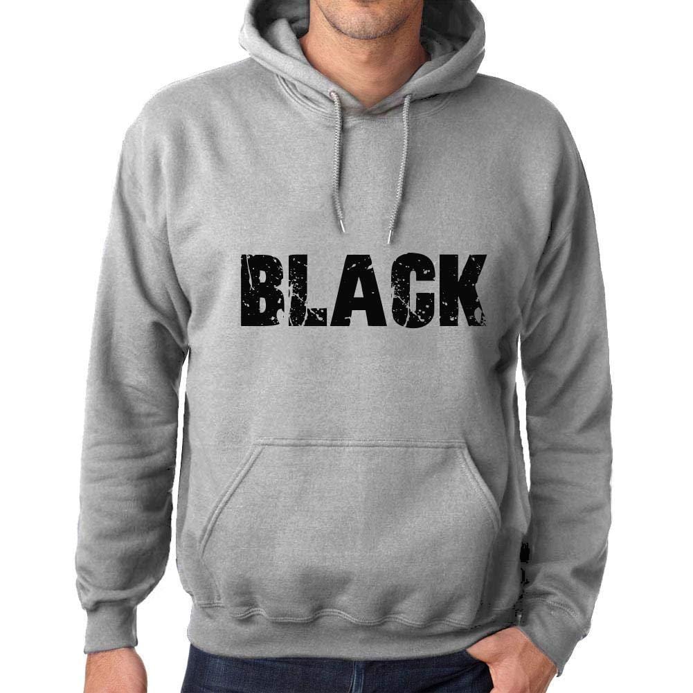 Ultrabasic Homme Femme Unisex Sweat à Capuche Hoodie Popular Words Black Gris Chiné