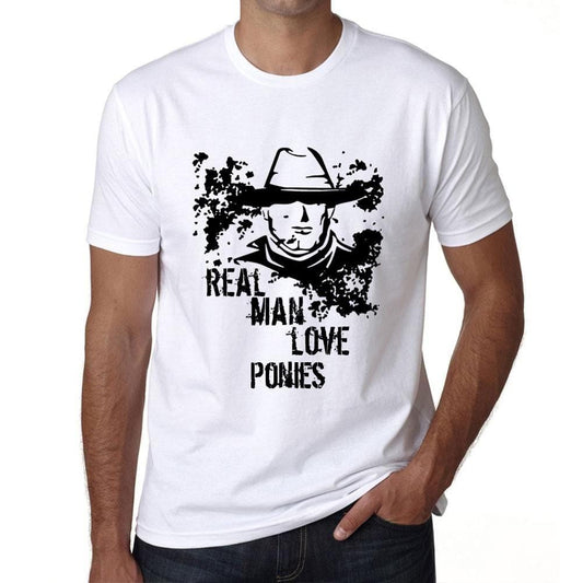 Homme Tee Vintage T Shirt Real Men Love Ponies