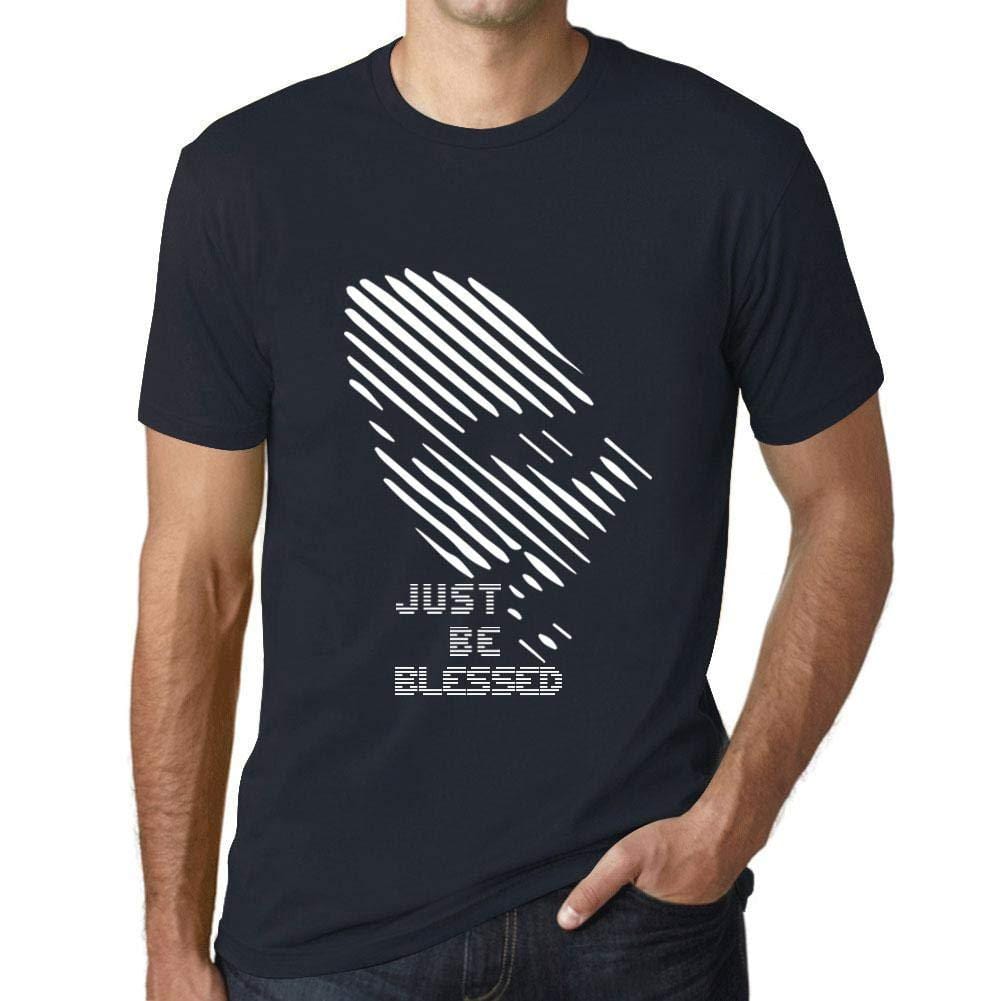 Ultrabasic - Herren T-Shirt Graphique Just be Blessed Marine