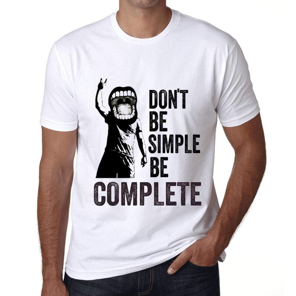 Ultrabasic Homme T-Shirt Graphique Don't Be Simple Be Complete Blanc