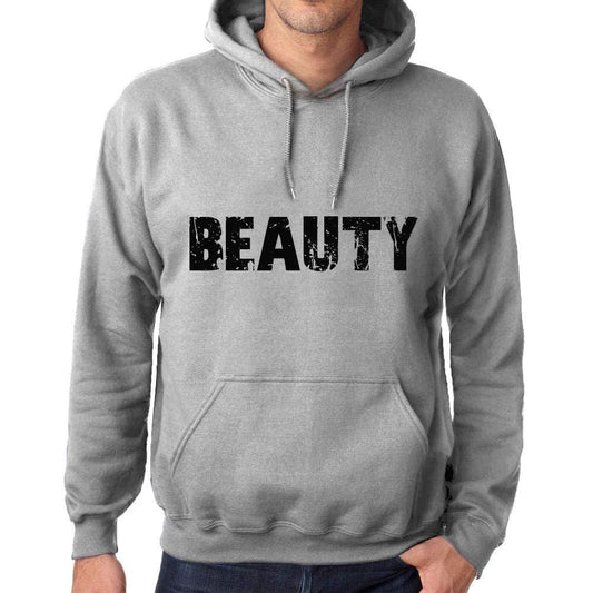 Ultrabasic Homme Femme Unisex Sweat à Capuche Hoodie Popular Words Beauty Gris Chiné