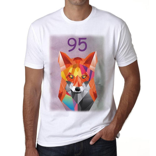 Herren T-Shirt Vintage T-Shirt Geometrisch Tiger Fuchs Nummer 95