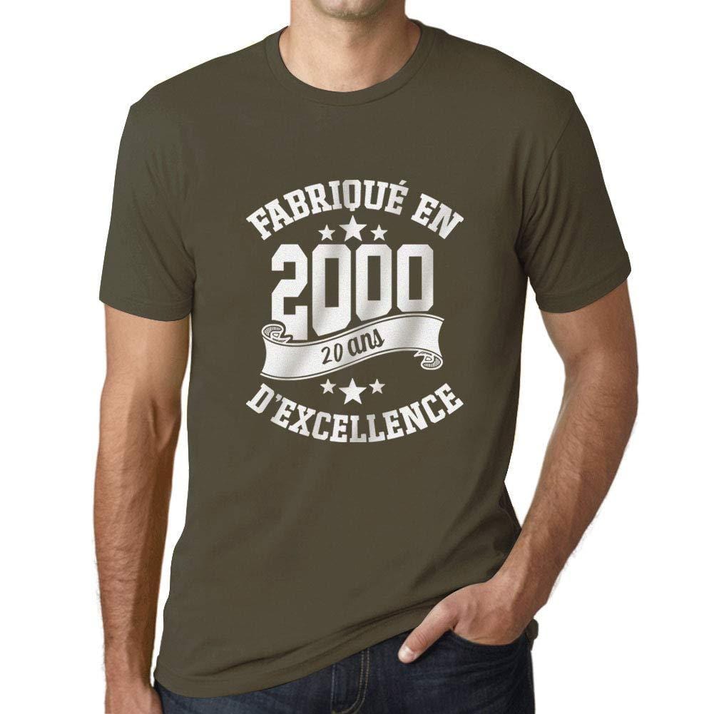 Ultrabasic® Fabriqué en 2000, 20 Ans d'être Génial T-Shirt Army