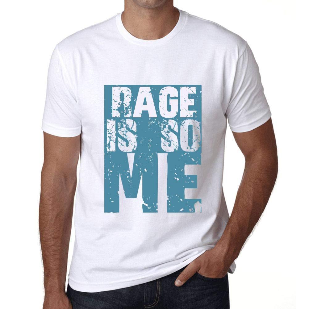 Herren T-Shirt Graphique Rage is So Me Blanc