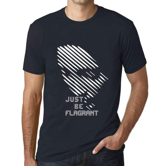 Ultrabasic - Herren T-Shirt Graphique Just be FLAGRANT Marine