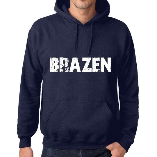 Ultrabasic Homme Femme Unisex Sweat à Capuche Hoodie Popular Words Brazen French Marine