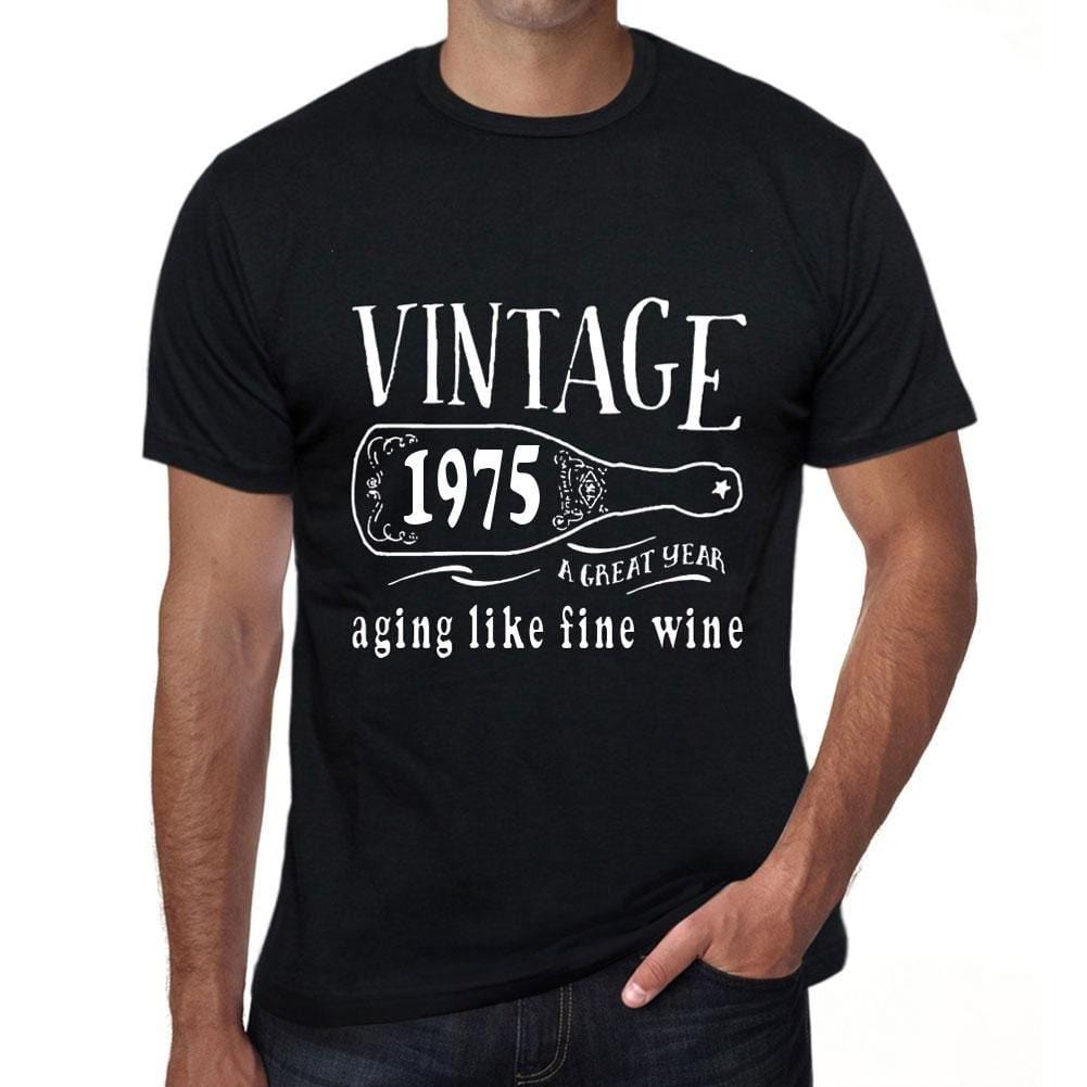 Homme Tee Vintage T Shirt 1975 Aging Like a Fine Wine