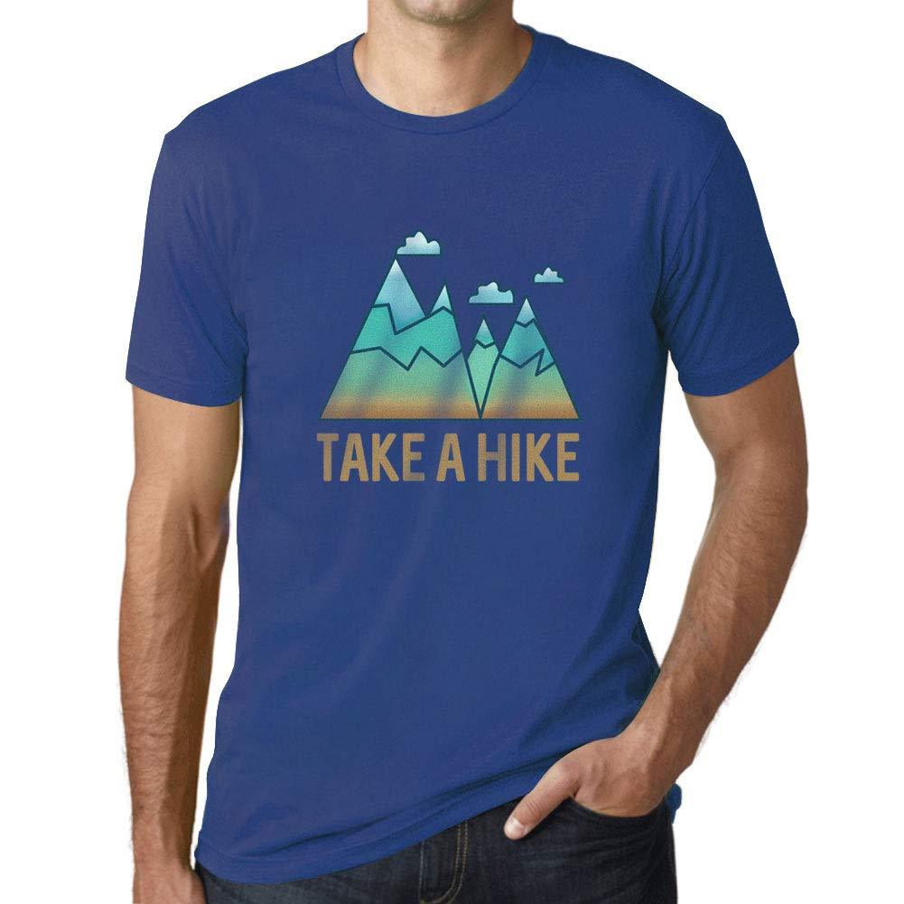 Ultrabasic - Homme Graphique Col V T-Shirt Take a Hike Royal