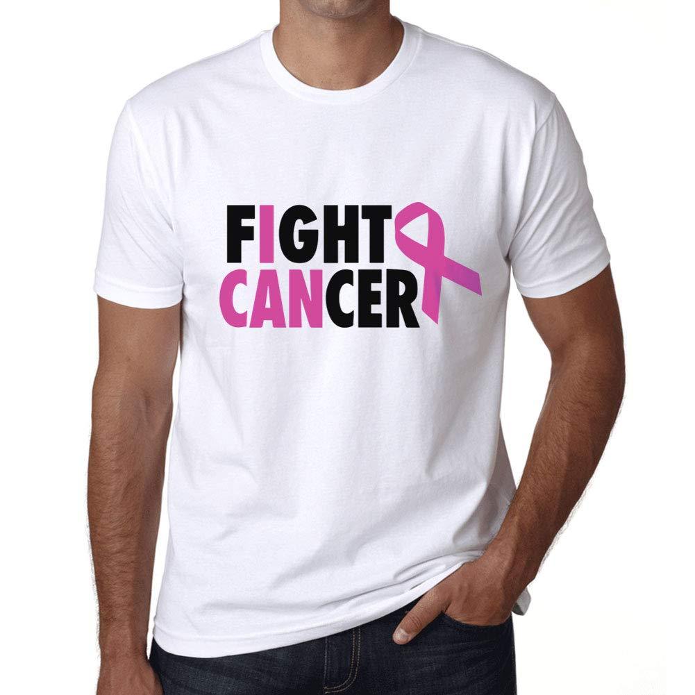 Ultrabasic Homme T-Shirt Graphique I Can Fight Cancer Blanc